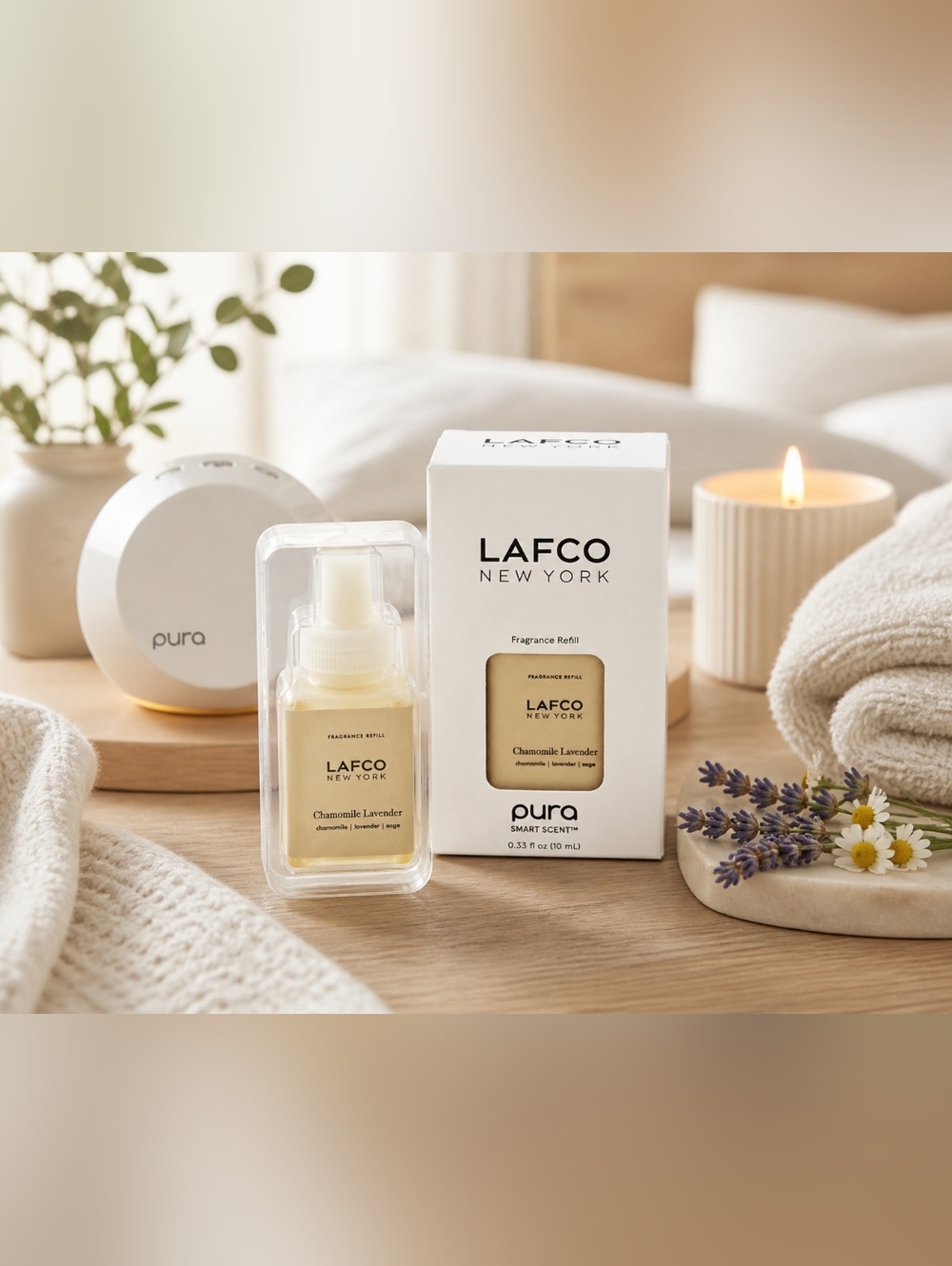 LAFCO New York Chamomile Lavender Pura Smart Scent Fragrance Refill 0.33 oz New